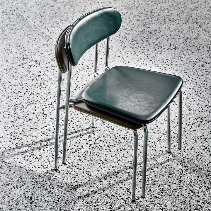 House Doctor - Pova chair, dark green / chrome