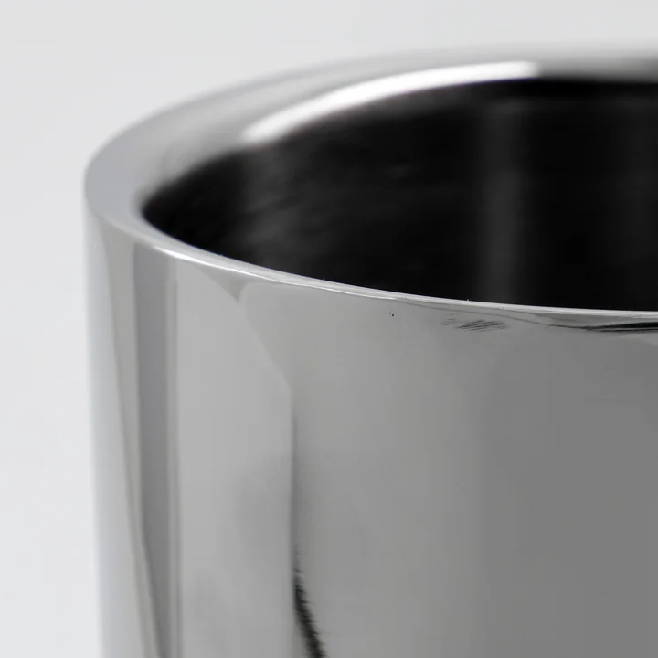 House Doctor - Kett wine cooler, Ø 12.5 x H 18 cm, silver finish