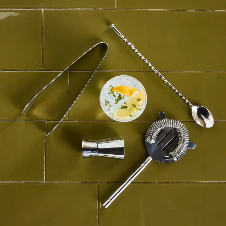 House Doctor - Kett bar set, silver-finish (set of 4)