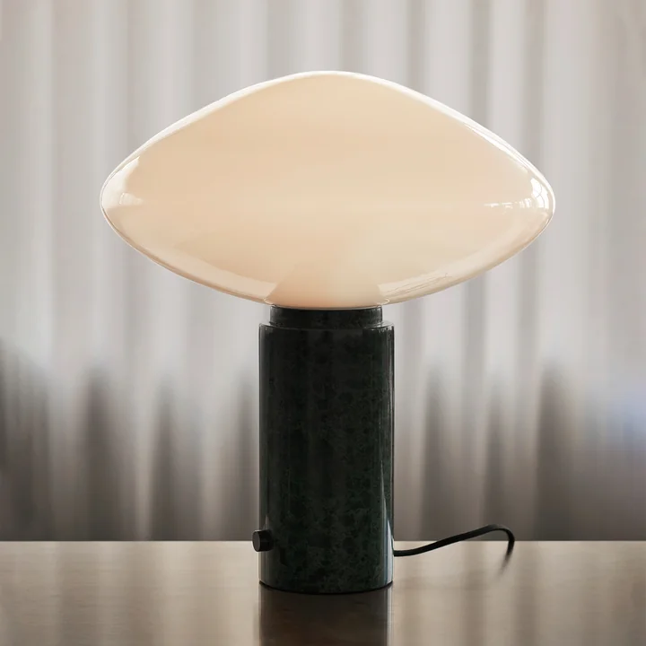 & Tradition - Mist AP17 Table lamp, matt white / gray ( Grigio Caldo Marmor )