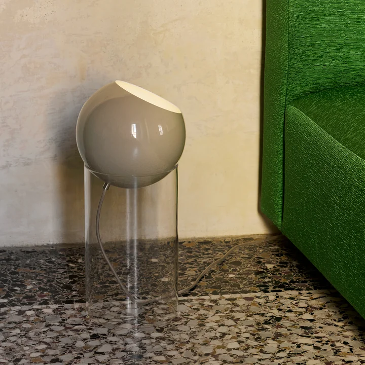 & Tradition - Topan VP14 floor lamp, H 46.5 cm, clear / gray-beige