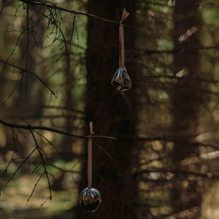 Ferm Living - Bellure Christmas bauble, silver (set of 2)