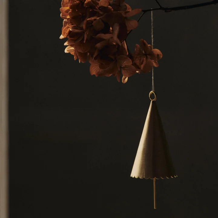 Ferm Living - Cone Bell Christmas decoration, brass