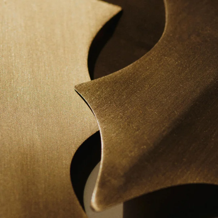 Ferm Living - Brass ornament, holly leaf, gold