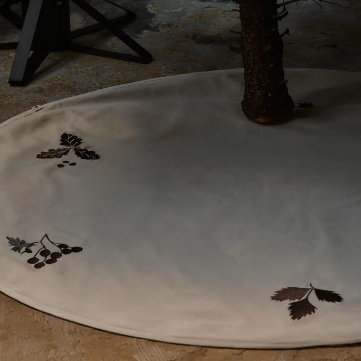 Ferm Living - Oak Christmas tree blanket, Ø 120 cm, natural