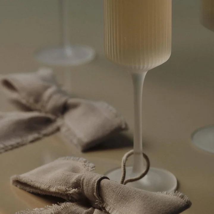 Ferm Living - Ripple Champagne flute, frosted