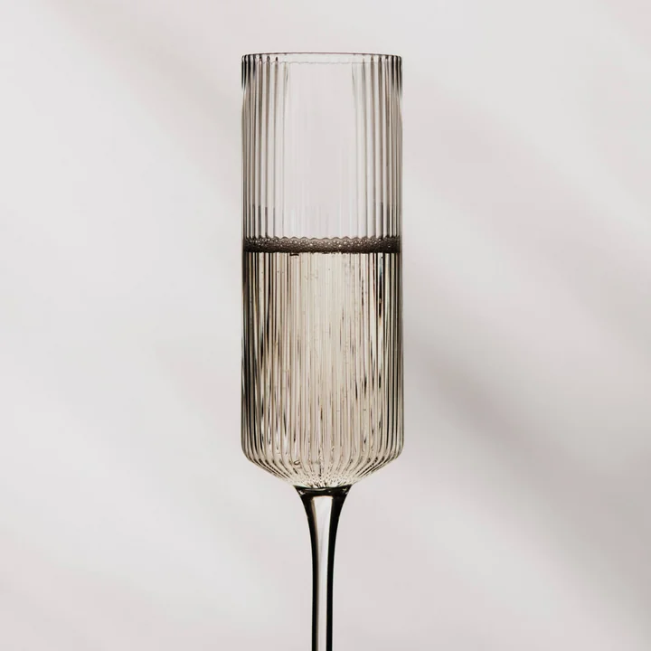 Ferm Living - Ripple Champagne flute, clear
