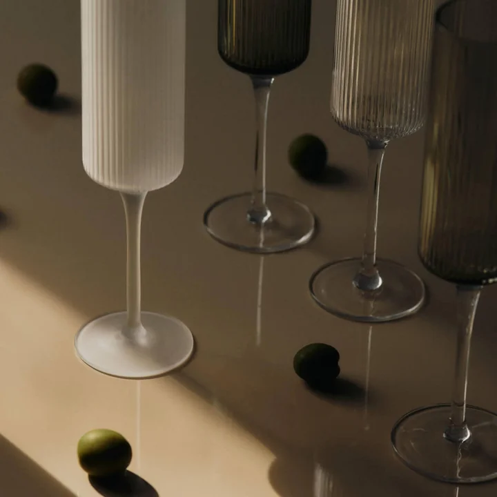 Ferm Living - Ripple Champagne flutes