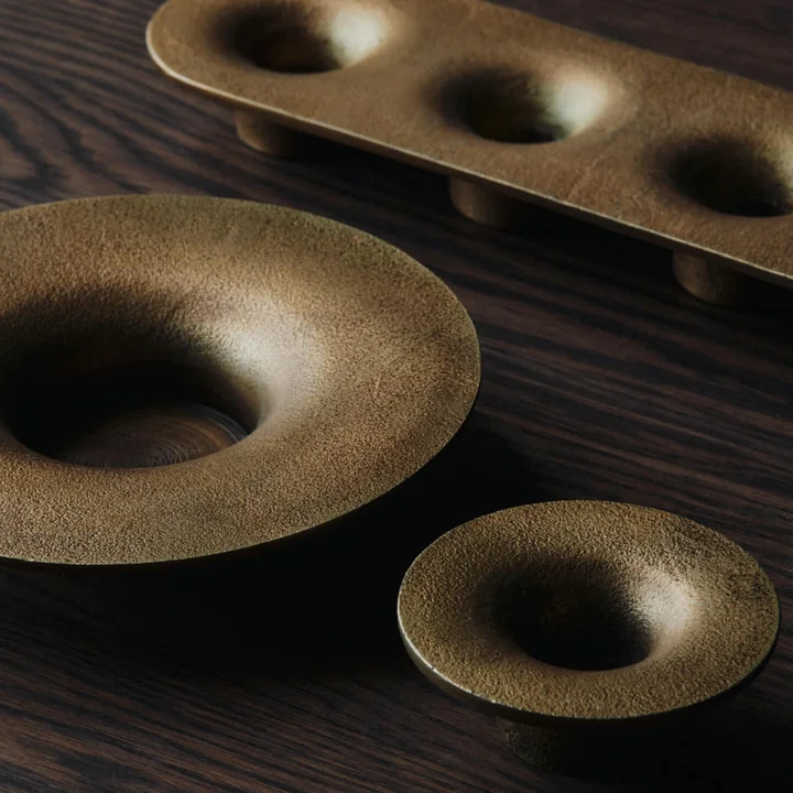 Ferm Living - Soothe Candle holder, brass finish