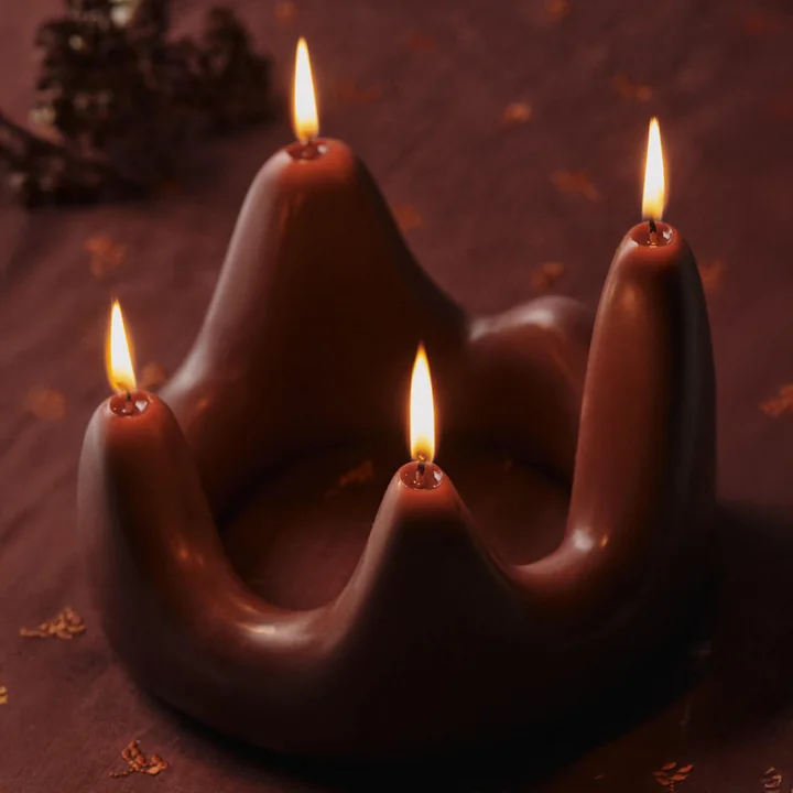 Ferm Living - Stala Candle, Ø 20 cm, dark grape