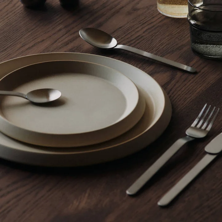 Ferm Living - Stelo cutlery set, brushed stainless steel (4 pieces)