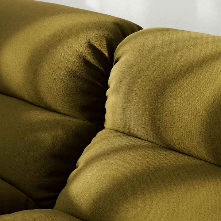 & Tradition - Hi Lo sofa, detail, green (fabric Kvadrat Mylla 0971)