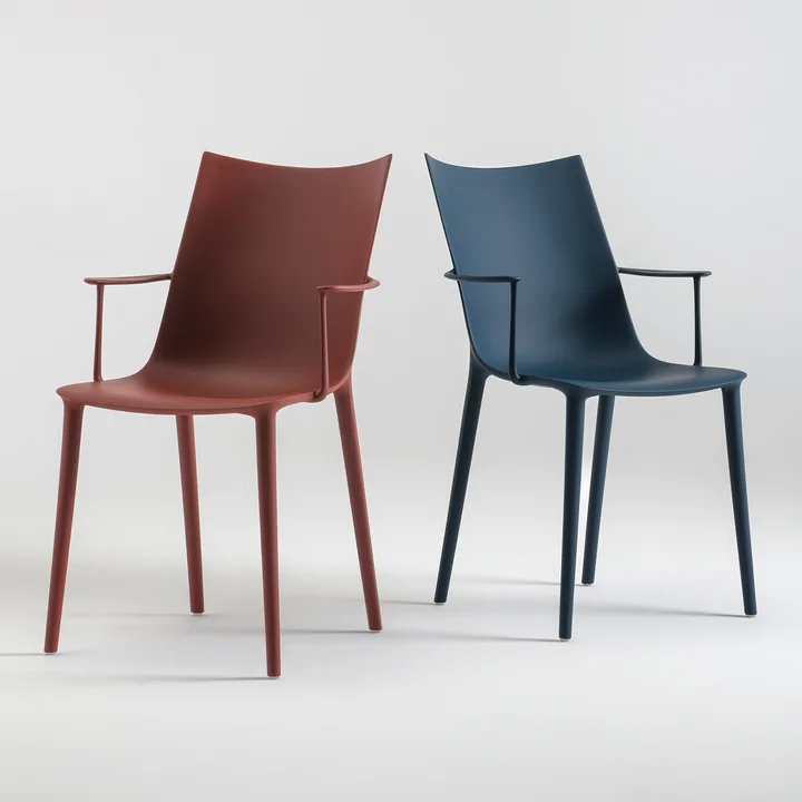 Kartell - H.H.H. armchair, burgundy and blue / matt