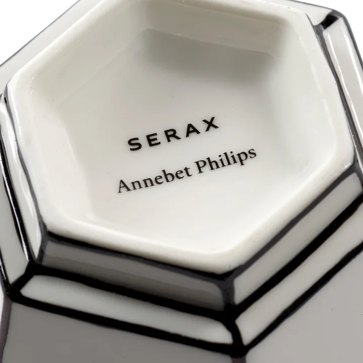 Serax - Carte Blanche Cappuccino cup with saucer, white / black