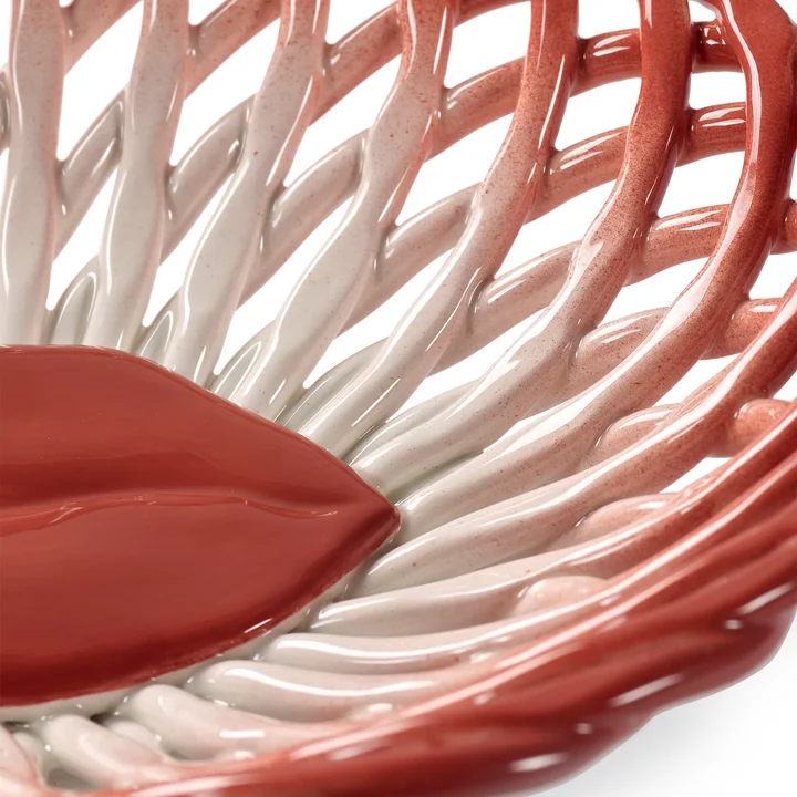 Serax - Salvador basket, red / white