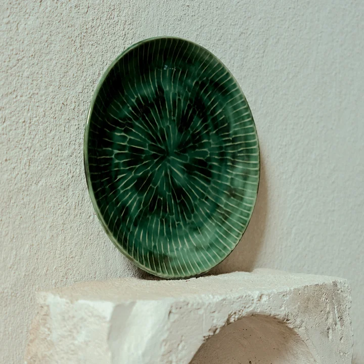 Serax - Verde Lanza Plate L, green (set of 4)