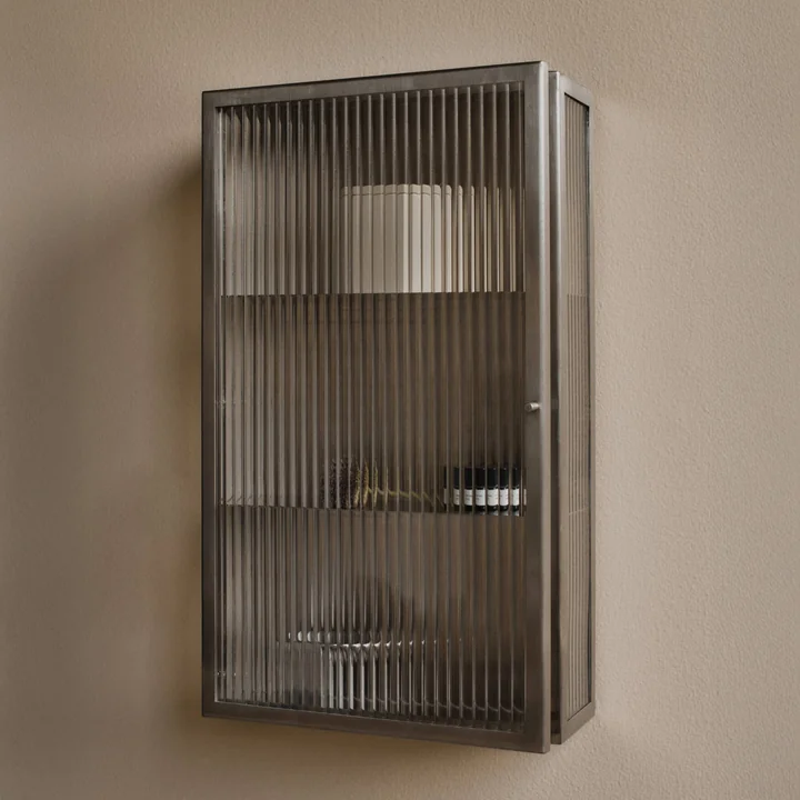 Ferm Living - Haze Wall cabinet, 60 x 35 cm, glass / stainless steel