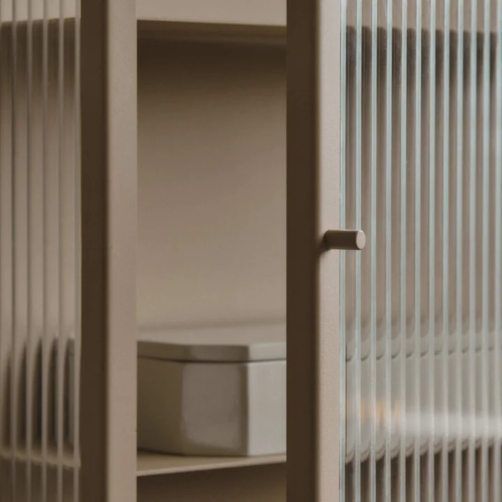 Ferm Living - Haze Wall cabinet, glass / cashmere