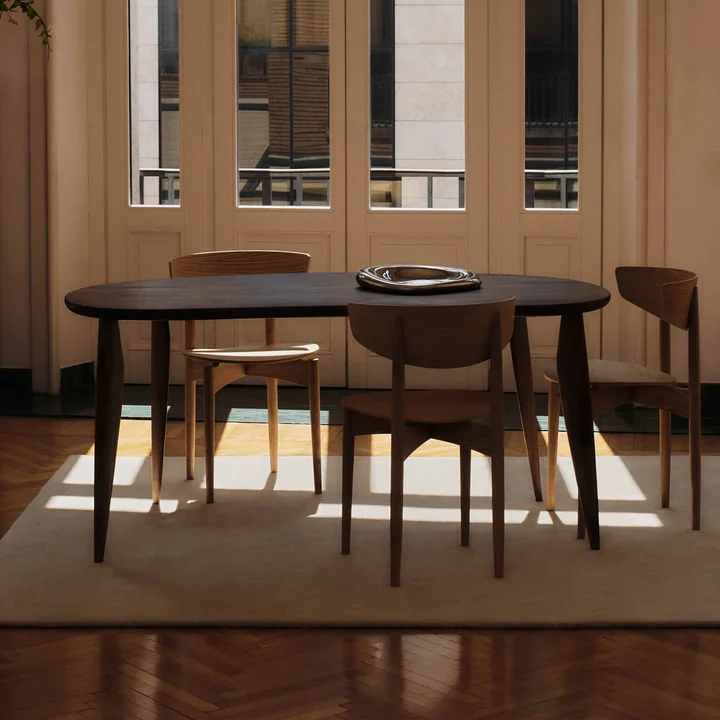 Ferm Living - Feve Dining table, 160 x 86 cm, walnut