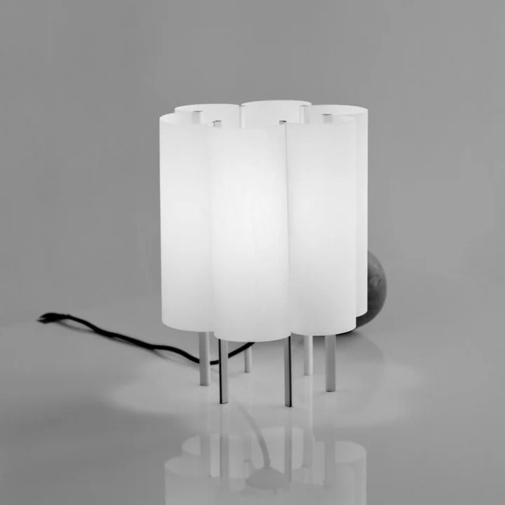 Ferm Living - Boe table lamp, H 28 cm, silver / natural