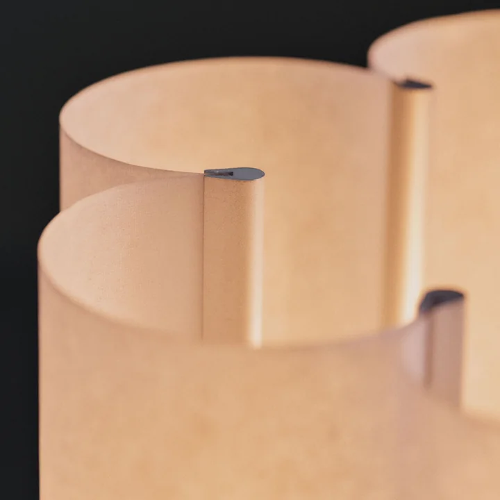 Ferm Living - Boe table lamp, H 28 cm, silver / natural