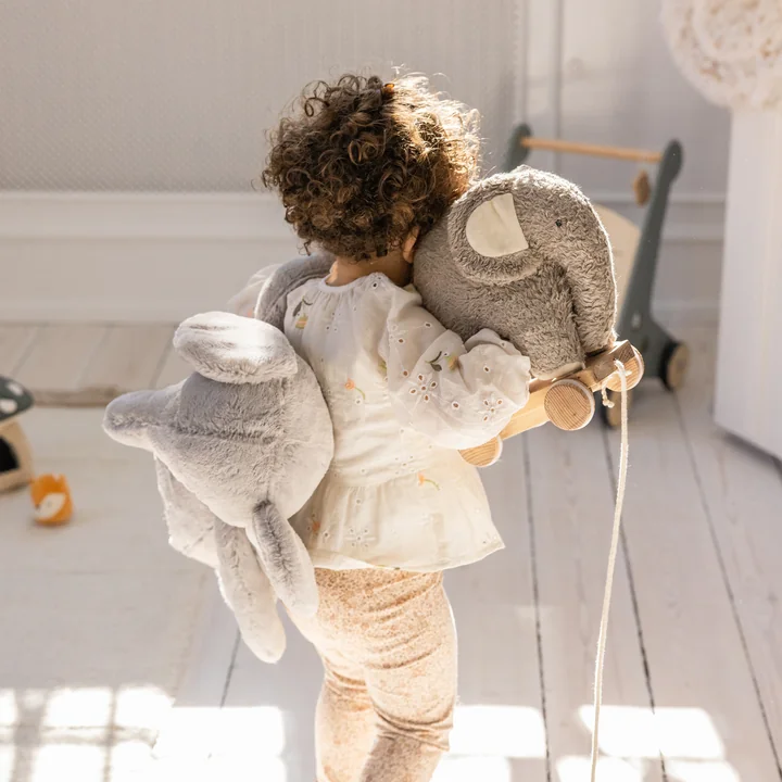 Sebra - Fanto the elephant fabric pull-along toy, gray