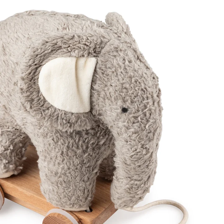 Sebra - Fanto the elephant fabric pull-along toy, gray