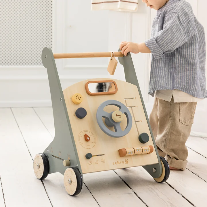 Sebra - Baby walker with activities, car