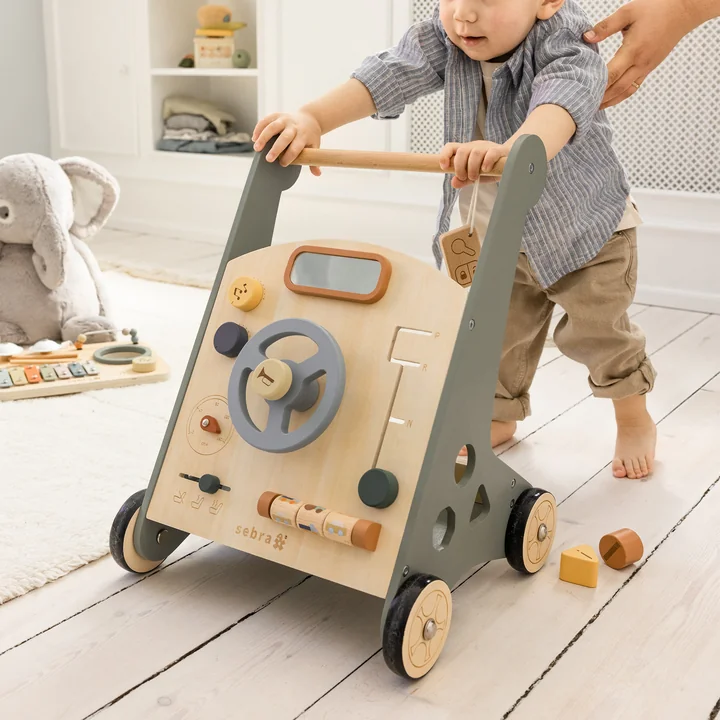 Sebra - Baby walker with activities, car