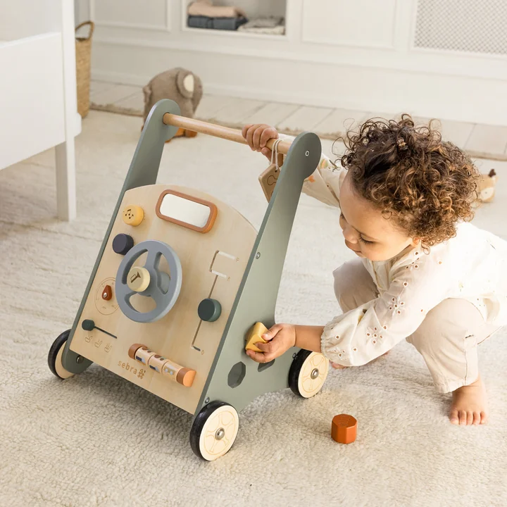 Sebra - Baby walker with activities, car
