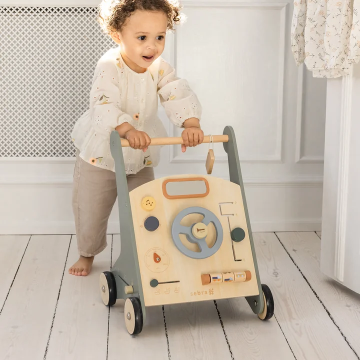 Sebra - Baby walker with activities, car