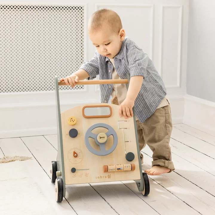 Sebra - Baby walker with activities, car