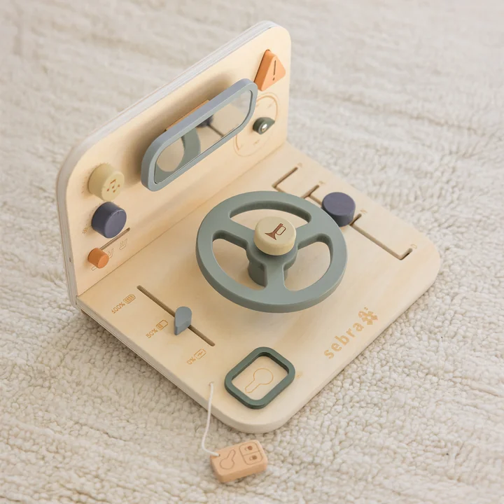 Sebra - Activity board car, multicolored