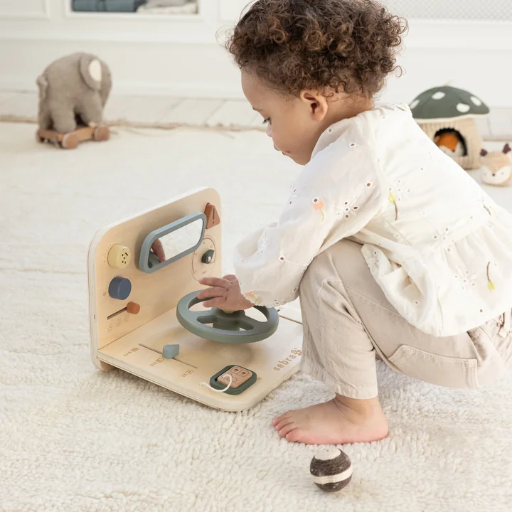 Sebra - Activity board car, multicolored