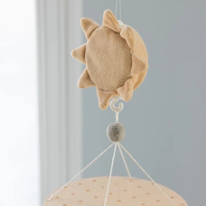 Sebra - Music & Mirror mobile Woodland, multicolored