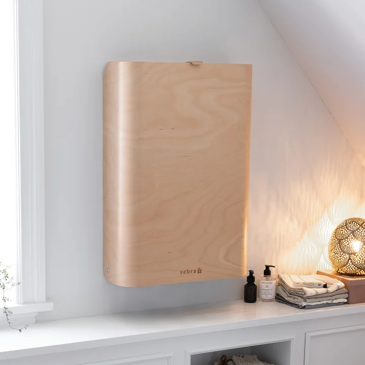 Sebra - Wall-mounted changing table, beech