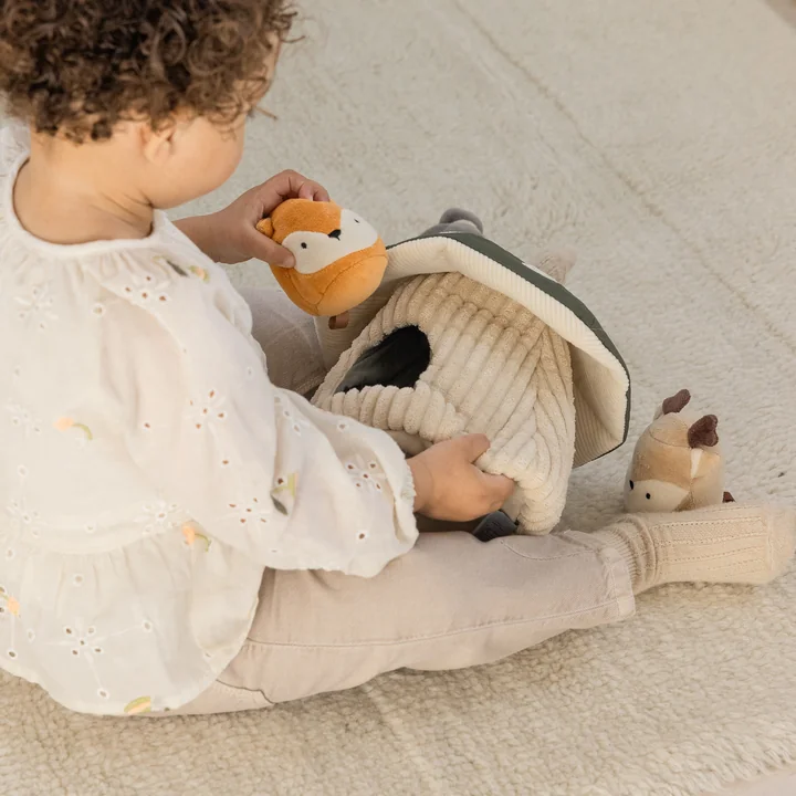 Sebra - Activity toy hide and seek, mushroom, multicolored