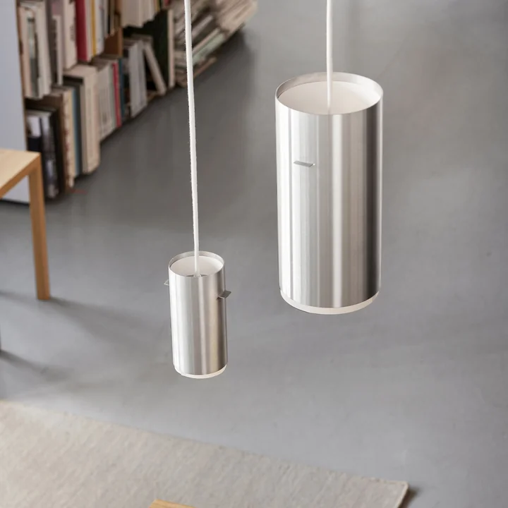Moebe - Tube Pendant light, brushed aluminum