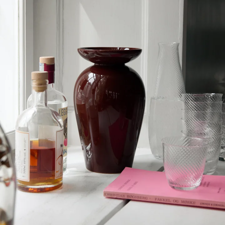 & Tradition - Momento JH47 Vase, H 24 cm, red-brown