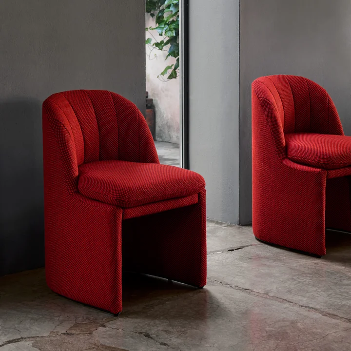 & Tradition - Loafer SC106 Dining Chair, red (fabric Kvadrat Sisu 0655)