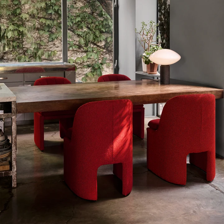 & Tradition - Loafer SC106 Dining Chair, red (fabric Kvadrat Sisu 0655)