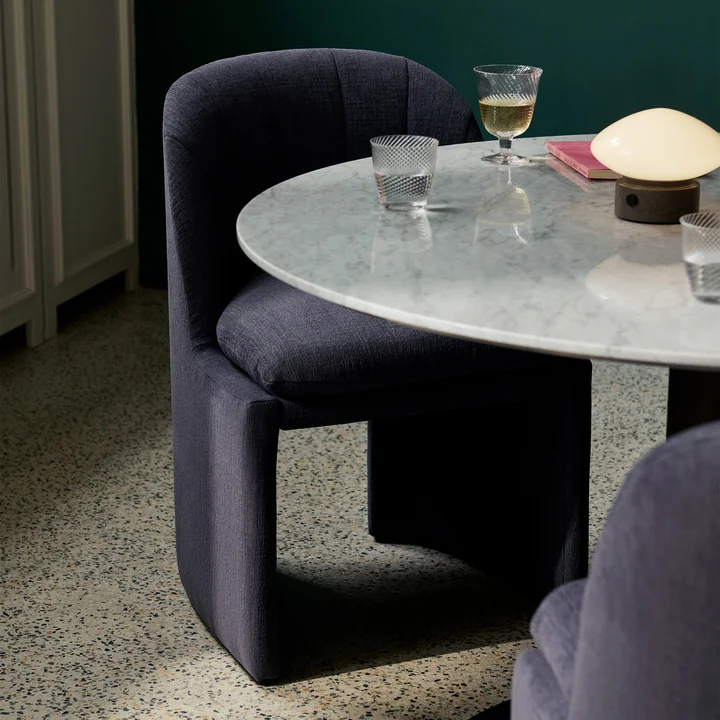 & Tradition - Loafer SC106 Dining Chair, gray (fabric Kvadrat Cifrado 0771)