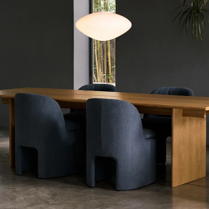 & Tradition - Loafer SC106 Dining Chair, gray (fabric Kvadrat Cifrado 0771)