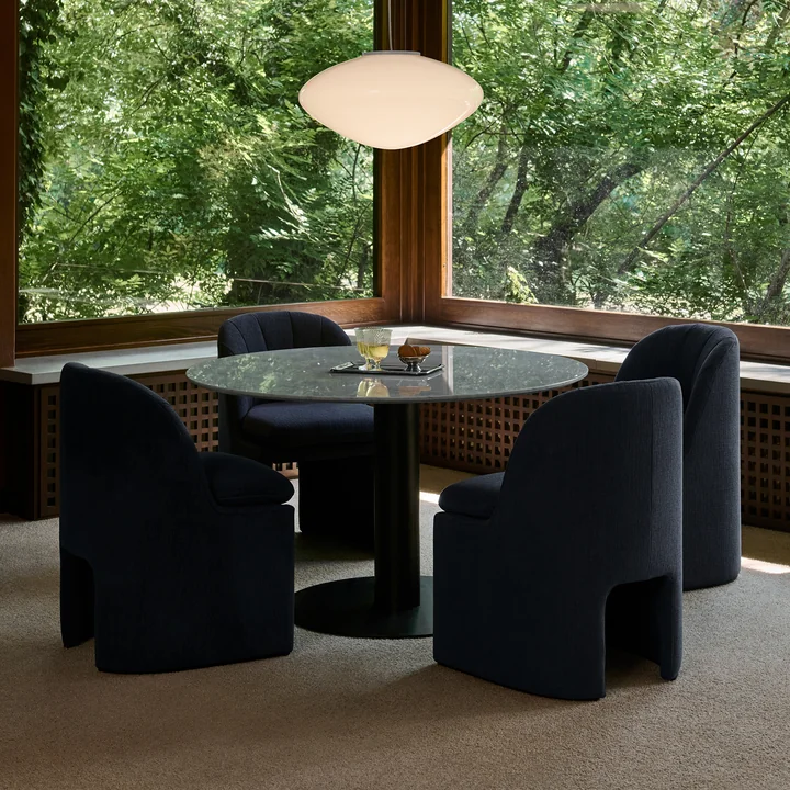 & Tradition - Loafer SC106 Dining Chair, gray (fabric Kvadrat Cifrado 0771)