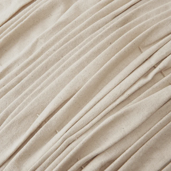 Ferm Living - Falda Smocked cushion and bolster, natural