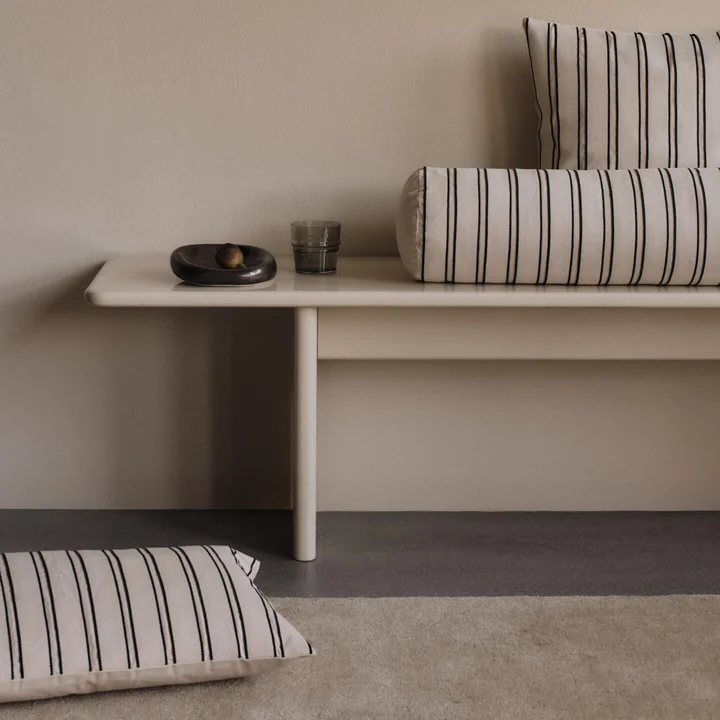 Ferm Living - Twill cushion group, off-white / black