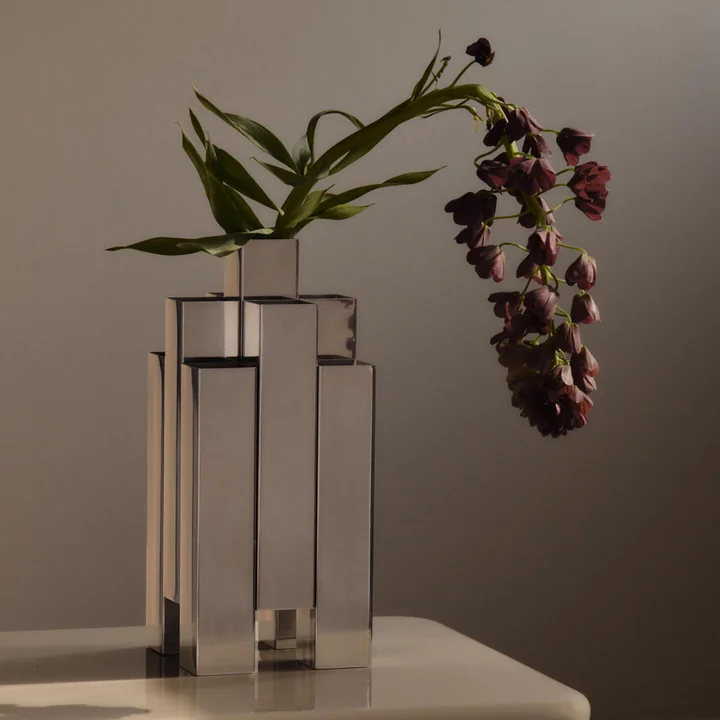Ferm Living - Tessera 3 x 3 vase, stainless steel