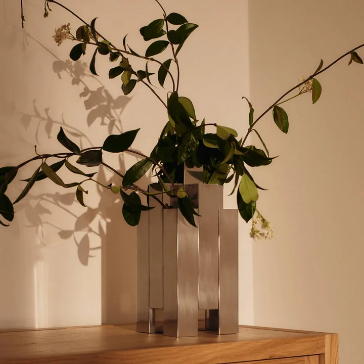 Ferm Living - Tessera 3 x 3 vase, stainless steel