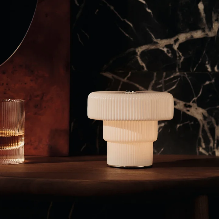 Ferm Living - Ripple LED battery-powered light, white