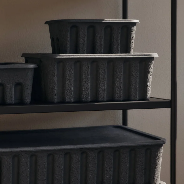 Ferm Living - Paper Pulp Storage box, charcoal